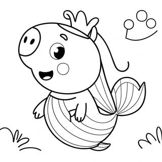 Peppa Pig Mermaid Coloring Page 60356-50074