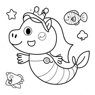 Peppa Pig Mermaid Coloring Page 60356-50076