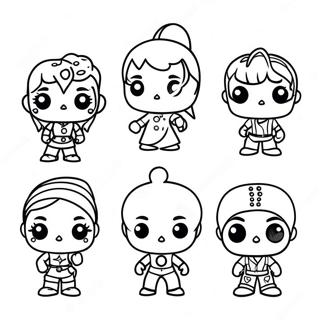 Cute Funko Pop Characters Coloring Page 6035-4824