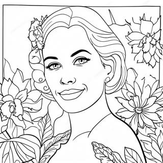 Sophia Ferguson With Flowers Coloring Page 60367-50086