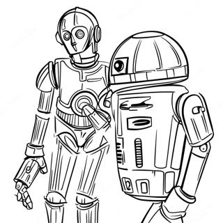 C3po With R2d2 Coloring Page 60377-50093