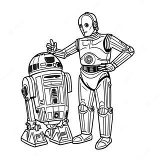 C3po With R2d2 Coloring Page 60377-50094