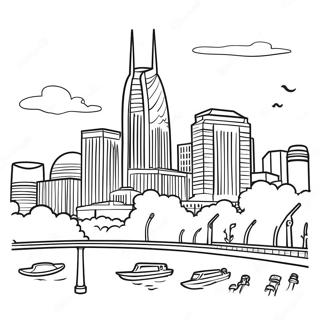 Nashville Skyline Coloring Page 60386-50098