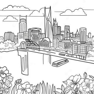 Nashville Skyline Coloring Page 60386-50099