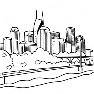 Nashville Skyline Coloring Page 60386-50100