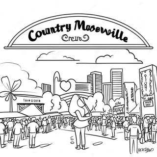 Country Music Festival Nashville Coloring Page 60387-50104