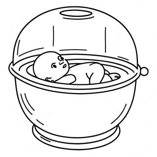 Nicu Baby In Incubator Coloring Page 60396-50107