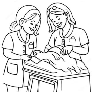 Nicu Nurses Caring For Babies Coloring Page 60397-50113