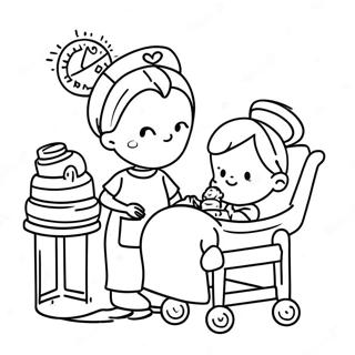 Nicu Nurses Caring For Babies Coloring Page 60397-50116