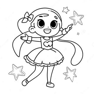 Sparkling Magical Girl In Action Coloring Page 60417-50131