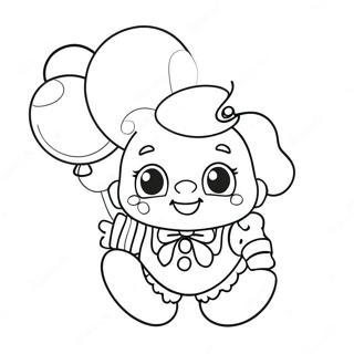 Adorable Precious Moments Clown With Balloon Coloring Page 60427-50127