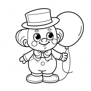 Adorable Precious Moments Clown With Balloon Coloring Page 60427-50128