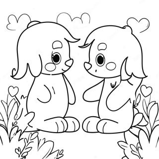 Heartwarming Friendship Coloring Page 60437-50142