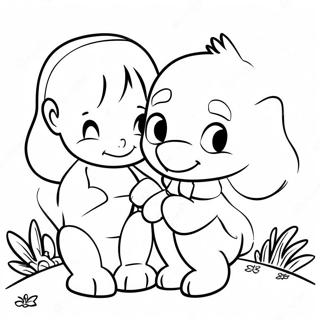 Heartwarming Friendship Coloring Page 60437-50144