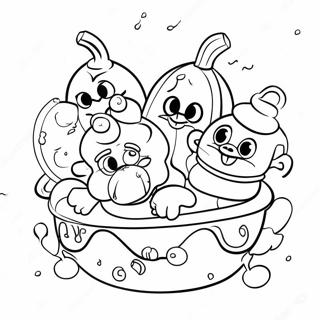 Colorful Banana Splits Characters Coloring Page 60447-50147