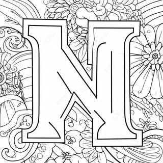 Letter N Coloring Page 6044-4827