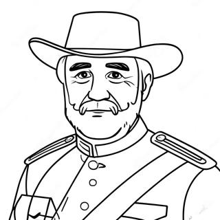 General Lee With Confederate Flag Coloring Page 60457-50165