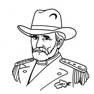 General Lee With Confederate Flag Coloring Page 60457-50167