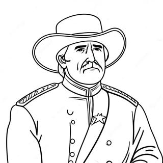 General Lee With Confederate Flag Coloring Page 60457-50168