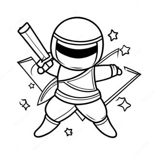 Ninja Letter N Coloring Page 6045-4829