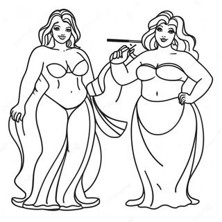 Curvy Characters Coloring Page 60467-50162