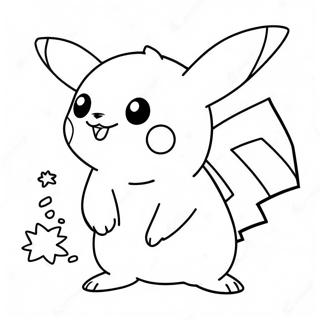 Pikachu Sparking With Energy Coloring Page 60477-50173