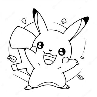 Pikachu Sparking With Energy Coloring Page 60477-50176