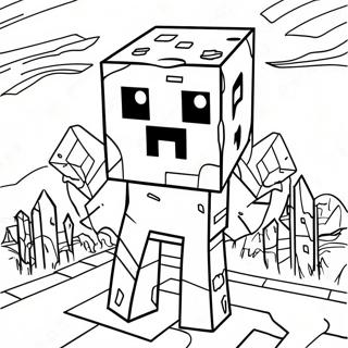 Minecraft Ghast Coloring Page 60486-50179