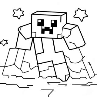 Cute Minecraft Ghast Floating In The Sky Coloring Page 60487-50182