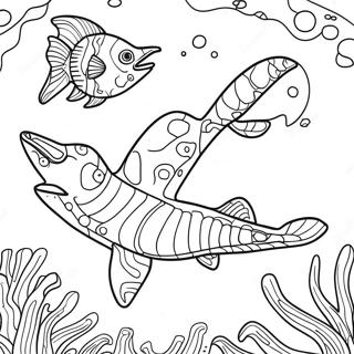 Helicoprion Coloring Pages