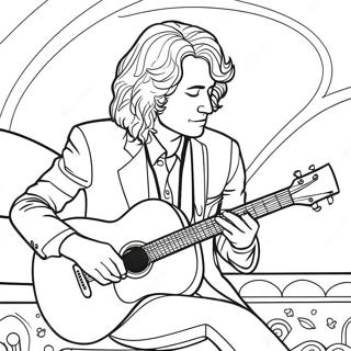 Jimmy Page Playing Guitar Coloring Page 60537-50221