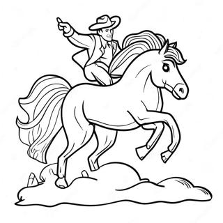 Bucking Horse Coloring Pages