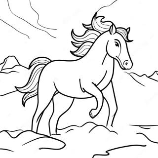 Bucking Horse Coloring Pages