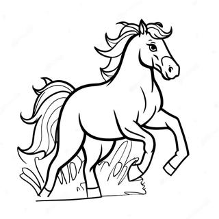 Wild Bucking Horse Coloring Page 60547-50226