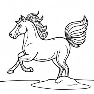 Wild Bucking Horse Coloring Page 60547-50228