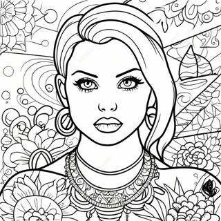 Bad Girl Female Tattoo Coloring Pages