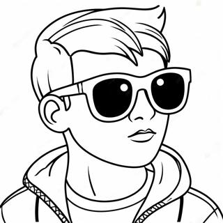 Lol Boy With Cool Sunglasses Coloring Page 60577-50265