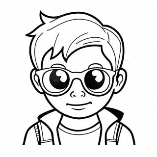 Lol Boy With Cool Sunglasses Coloring Page 60577-50268