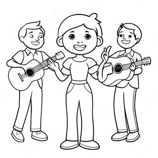 Rosita Singing With Friends Coloring Page 60587-50252