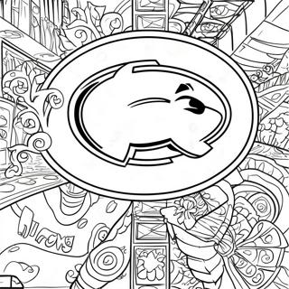 Penn State Nittany Lions Logo Coloring Page 60596-50263