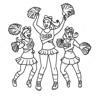 Penn State Cheerleaders In Action Coloring Page 60597-50272