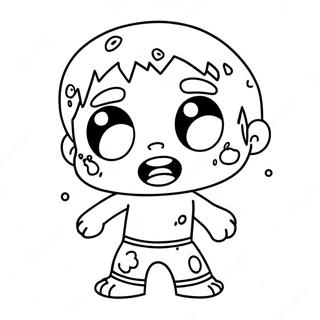 Cute Chibi Zombie Coloring Page 60607-50274