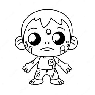 Cute Chibi Zombie Coloring Page 60607-50275