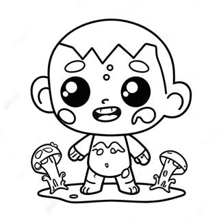 Cute Chibi Zombie Coloring Page 60607-50276