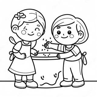 Happy Children Washing Hands Coloring Page 60617-50286