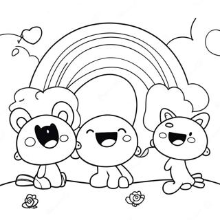 Cheerful Rainbow Friends Orange Coloring Page 60627-50294