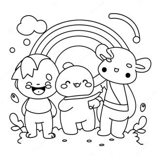 Cheerful Rainbow Friends Orange Coloring Page 60627-50296