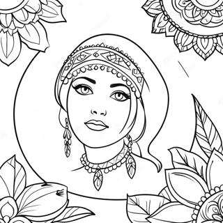 Boho Moon Coloring Page 60646-50306