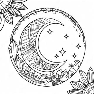 Boho Moon Coloring Page 60646-50307