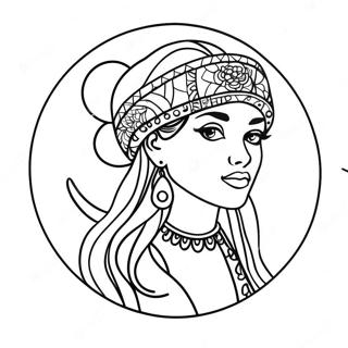 Boho Moon Coloring Page 60646-50308